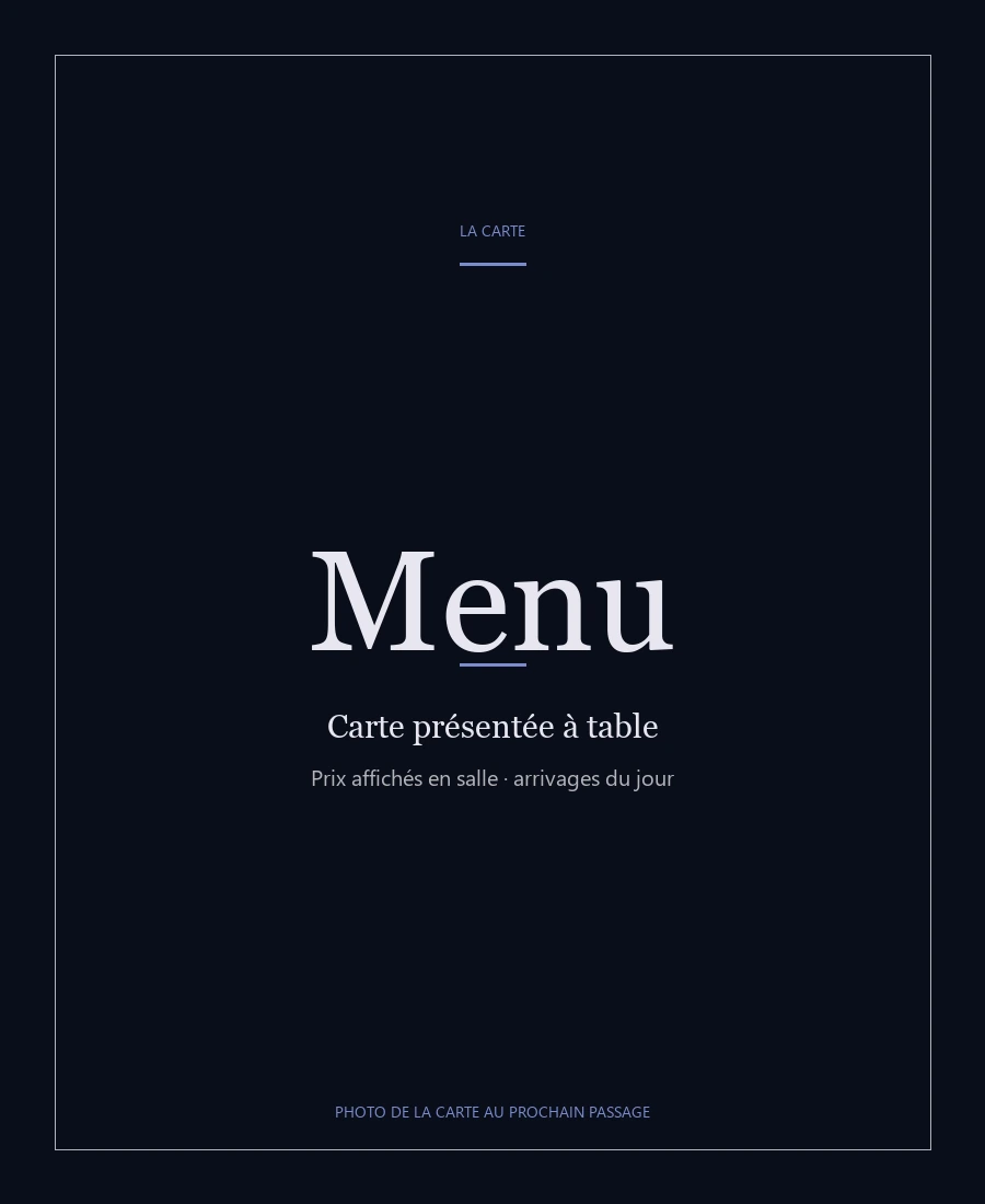 Carte Roulotte YO LE BIG, photo de la carte au prochain passage